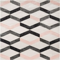 Jól szövött jó hangok Millie modern geometriai elpirulás rózsaszín 3'11 5'3 terület szőnyeg
