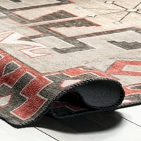 nuLOOM Clio Aztec szegélyezett Gépben mosható terület szőnyeg, 7' 9', Barna