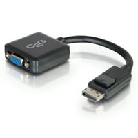 C2G 8in DisplayPort-VGA Adapter átalakító-VGA Adapter-M F Fekete-DisplayPort VGA Notebook, Tablet, Monitor, Video eszköz-8 -