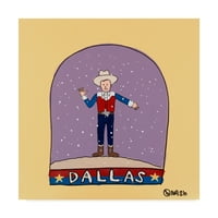 Védjegy képzőművészet 'Dallas hógömb' vászon művészet Brian Nash