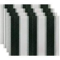 Egyszerűen Daisy 18 14 Striate Stripe Stripe Print Placemats, 4 -es készlet