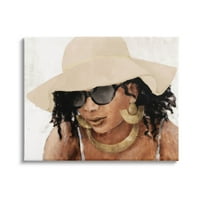 A Stupell Industries díszített nő kalapfestés galéria csomagolt vászon nyomtatási fal művészet, Lanie Loreth tervezése