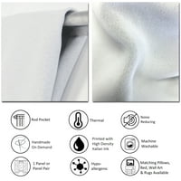 Designart 'szürke, fehér és fehér márvány akril viii' modern áramszünet függöny panel