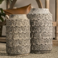 Binani faszén dekoratív betonhenger váza