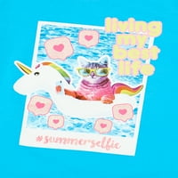 Wonder Nation Girls 4- & Plus Cat A legjobb életem megélése grafikus rövid ujjú póló