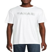 Tahari férfi rövid ujjú logó legénység nyak póló, S-XL méretű