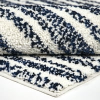 Orian szőnyegek luxe csíkok puha fehér terület szőnyeg, 5'3 7'6