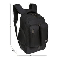 Swisstech Tobel 28. LTR hátizsák, laptop rekeszével, fekete, unisex, felnőtt, tini
