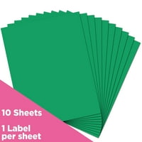 Papír és boríték teljes oldali címkék, 8. 11, zöld, csomagonként