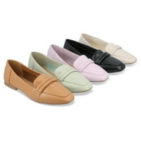 Journee Collection Womens Vidoree Tru Comfort Foam Loafer csúszás négyzet alakú lábujjalapokon