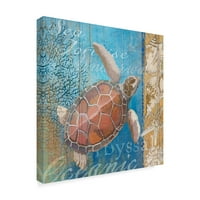 Védjegy képzőművészet 'teknős és tenger' vászon művészet az Art Licensing Studio-tól