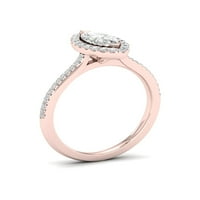 1 3ct tdw marquise gyémánt 10k rózsa arany halo gyűrű
