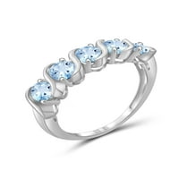 JewelersClub Sky Blue Topaz Ring Birthstone Jewelry - 1. Karát ég kék topaz 0. Sterling ezüst gyűrűs ékszerek - drágakő gyűrűk