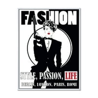 Style Passion Life Fashion Woman II keretes festmény vászon művészeti nyomtatás