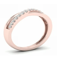 Imperial 1 5ct TDW Diamond 10K Rose Gold Crossover Ring