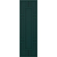 Ekena Millwork 18 W 27 H True Fit PVC Hastings rögzített redőnyök, termikus zöld