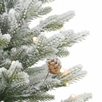Puleo International ft. Cserepes Pelyhesített Előre Megvilágított Karácsonyfa