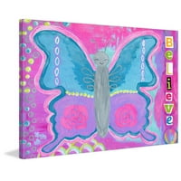 Marmont Hill Believe Butterfly , Jill Lambert festmény nyomtatása csomagolt vászonra