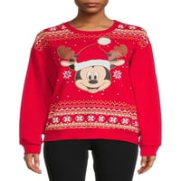 Mickey Mouse női világítás karácsonyi pulóver