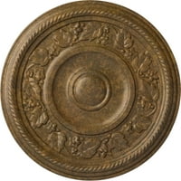 Ekena Millwork 1 8 OD 3 4 P Tyrone mennyezeti medál, kézzel festett dörzsölt bronz