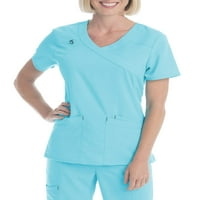 Scrubstar női prémium kollekció Rayon Mock Wrap Scrub Top