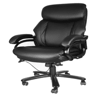 Aukfa irodai szék állítható bőr, magas hátú ügyvezető irodai szék, lumbális támogatással ergonómikus forgó feladat szék, fekete