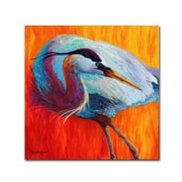 Védjegy képzőművészet 'Glance Heron' vászon művészet Marion Rose