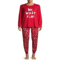 Megfelelő családi karácsonyi pizsamák női és női plusz ó, milyen szórakoztató 2 darabos pizsama készlet