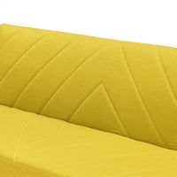 Aukfa pamut futon kabrió kanapé iker, fa lábak, hely mentés, sárga