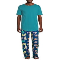 Nickelodeon, felnőtt férfiak, 90-es évek rajzfilmfigurájú pizsamák alvó nadrág, S-2XL méretű