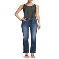 Az idő és a Tru Női Közép-Rise Straight Jeans, 29 Indeam a szokásos, 2-18 méretű méretre