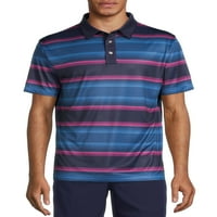 Ben Hogan férfi és nagy férfi digitális ombred csík golf póló, akár 5xl méretű méretű