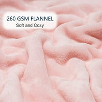 Nexhome gyapjú dobó takaróval pom pom rózsaszín rózsaszín puha, hangulatos, könnyű plüss ágy takaró, mikroszálas flanel takaró