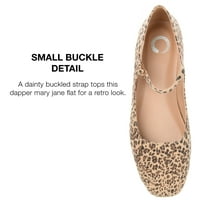 Journee Collection Női Carrie Buckle Square Toe Mary Jane Flats