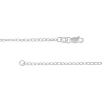 14K Fehér Arany Férfiak és Női 24 Designer Rolo lánc nyaklánc