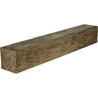 Ekena Millwork 6 H 8 D 48 W Sandflasted Fau Wood kandalló kandalló, prémium mahagóni