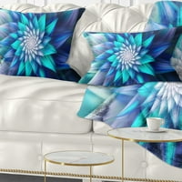 Designart nagy kék idegen fraktálvirág - virágos párna - 18x18