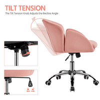 EasyFashion modern forgóasztal -székek otthoni irodához, rózsaszín