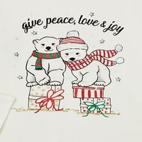 Ünnepi idő lányok karácsonyi hosszú ujjú grafikus póló és nyomtatott lábgyilkos ruhák, 2 darab, méret 4-18